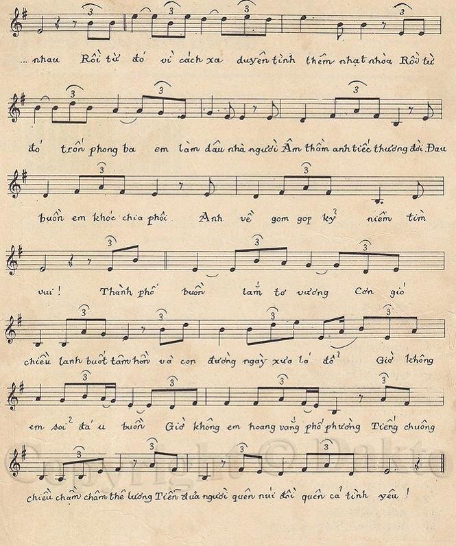 Sheet nhạc Thành Phố Buồn 2